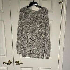 SO Gray Crew Neck Sweater with Relaxed Fit